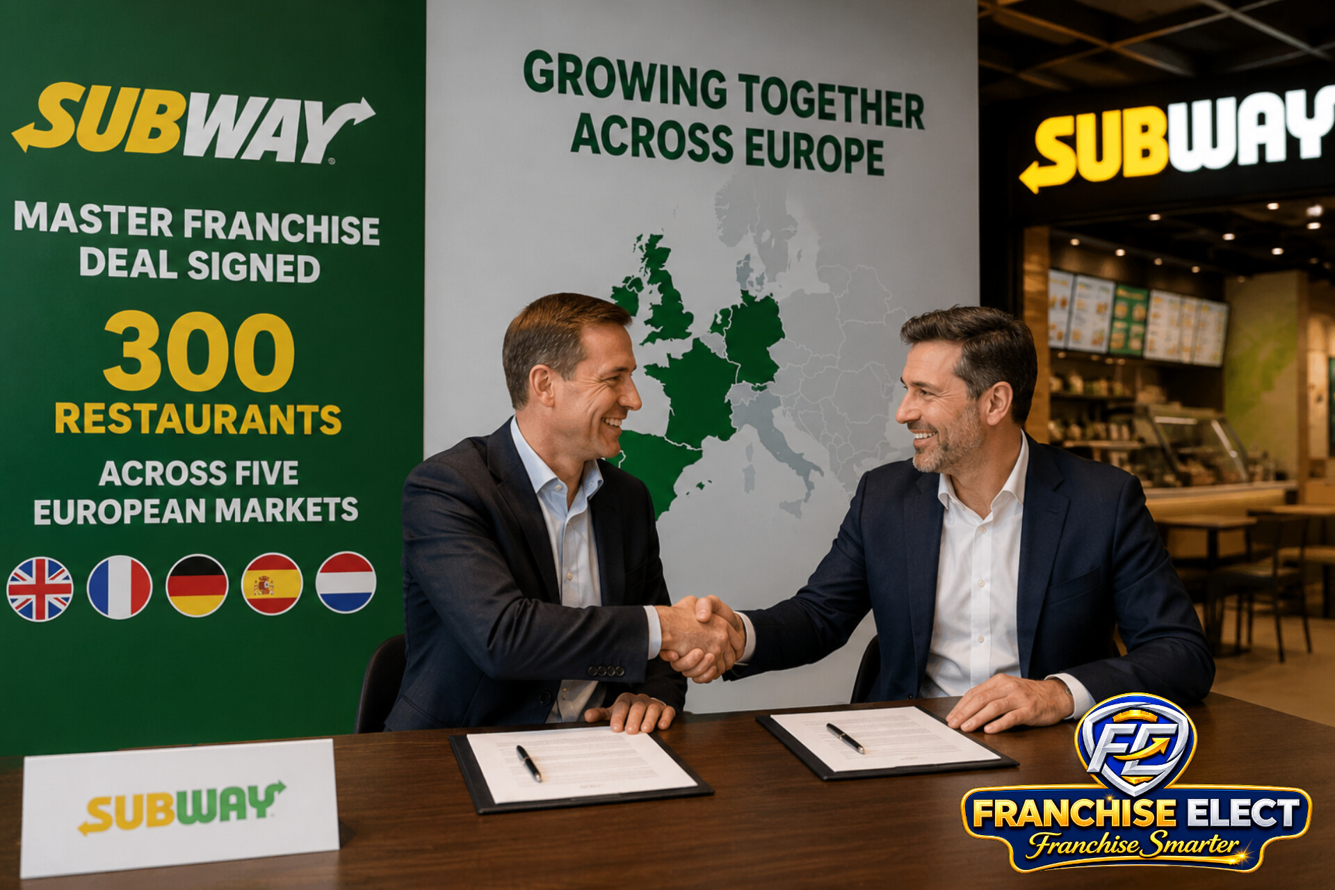 Subway signs master franchise deal to develop 300 restaurants across five European markets