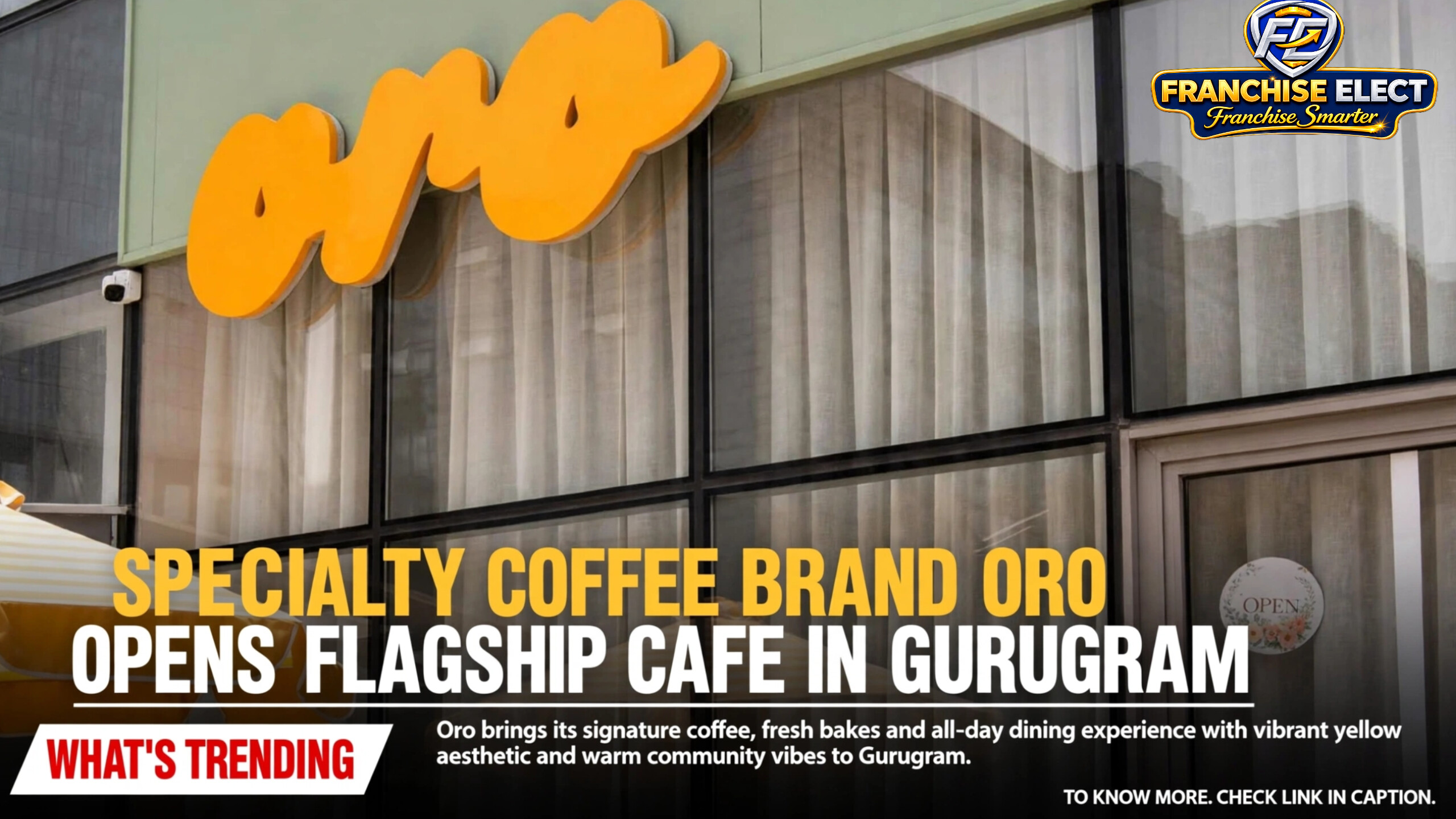 Specialty coffee brand Oro opens flagship cafe in Gurugram with yellow branding and all-day dining