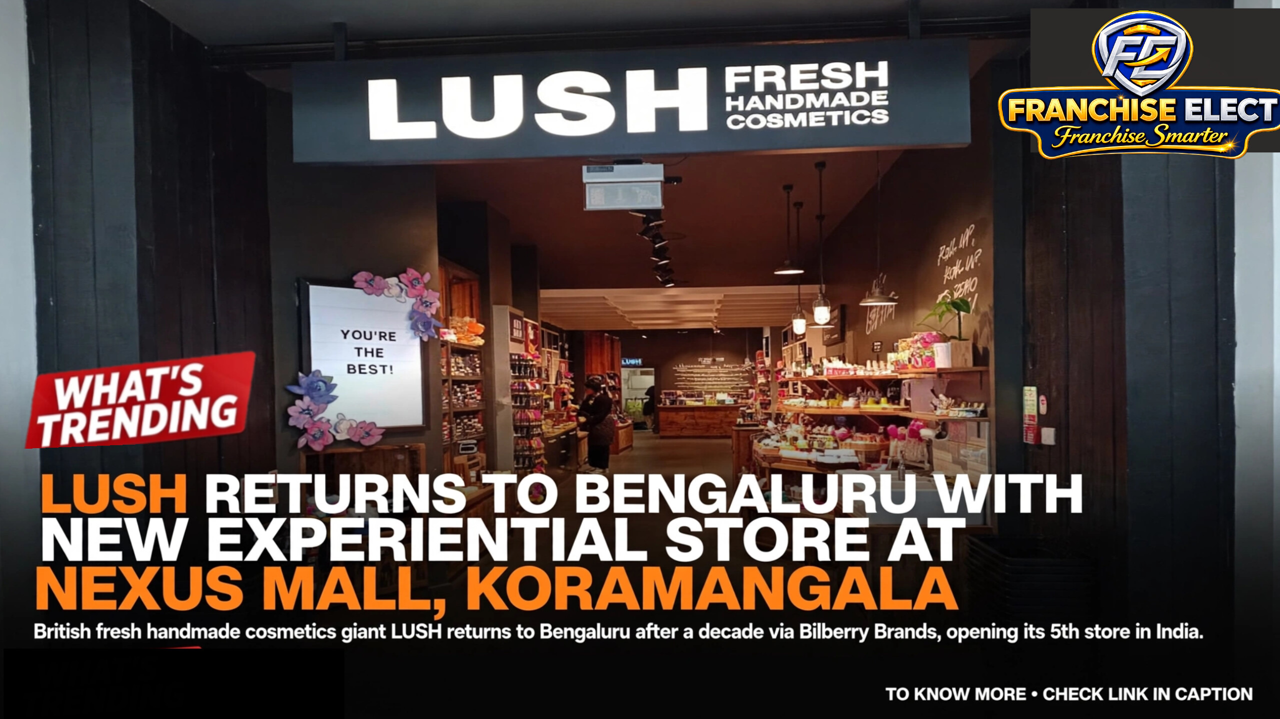LUSH Fresh Handmade Cosmetics experiential store at Nexus Mall Koramangala Bengaluru - 5th store in India by Bilberry Brands